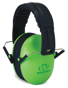 Walkers GWPFKDMLG Baby  Kids Folding Muff 23 dB Over the Head Lime GreenBlack Polymer - GWPFKDMLG