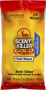 Wildlife Research 1295 Scent Killer Gold Field Wipes Odor Eliminator Wipes 24 Pack - 1295 Wildlife Research 1295 Scent Killer Gold Field Wipes Odor Eliminator Wipes 24 Pack - 1295