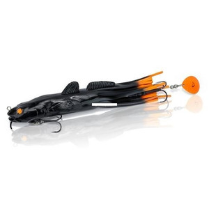 Savage Gear Ssbrbtrtf9v-bkorfl 3d - Burbot Tube, Black Orange Flash - SSBRBTRTF9V-BKORFL
