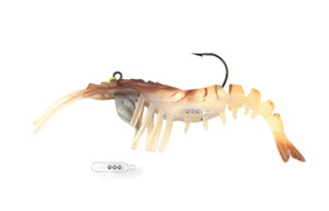 Vudu - Vudu Rattler Shrimp 3.5in 1/4oz 2pk Brown -