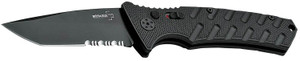 Boker 01bo458 Plus Strike Auto Pocket 3.35 Tanto Serrated Black D2 Blade Aluminum Handle - 01BO458 Boker 01bo458 Plus Strike Auto Pocket 3.35 Tanto Serrated Black D2 Blade Aluminum Handle - 01BO458