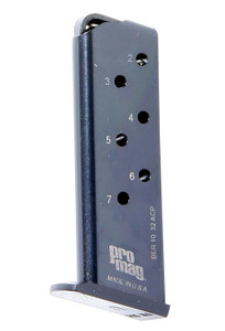 Promag Ber10 7rd 32 Acp Fits Beretta 3032 Tomcat Blued Steel - BER10 Promag Ber10 7rd 32 Acp Fits Beretta 3032 Tomcat Blued Steel - BER10