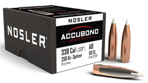 Nosler 57287 Accubond 338cal 250gr Spitzer Point 50box - 57287