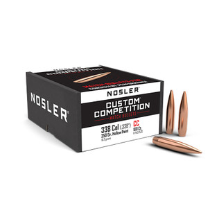 Nosler 57520 Custom Competition 338cal 250gr Hollow Point Boat Tail 100box - 57520