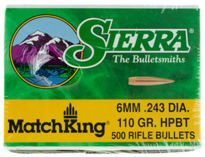 Sierra 1575c Matchking 6mm 110gr Hollow Point Boat Tail 500box - 1575C