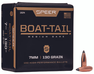 Speer 1624 Boattail 7mm 130gr Jacketed Soft Point Boat Tail 100 Per Box5 Case - 1624