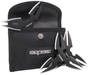 Cold Steel Csth15str3pk Throwing Stars Three 1.50 Black Oxide 420 Stainless Steel Blades Includes Sheath