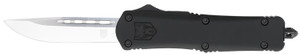 Cobratec Mbfs3dns Fs3 Medium 3 Otf Drop Point Plain D2 Steel Blade 4.50 Black Aluminum Alloy Handle