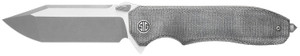 Sig Sauer Va9sbt Validus 3.78 Folding Modified Tanto Plain Dark Acid Stonewashsatin M390 Steel Blade 4.76 Salt Pepper Canvas Micarta Handle