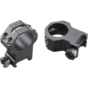 Weaver Classic 4Hole Skeleton Rings Matte Black 1" XXHigh Clamshell Pack - 48363