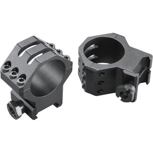 Weaver Classic 6Hole Skeleton Rings Matte Black 30mm XHigh Clamshell Pack - 48354