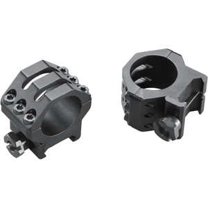 Weaver Classic 6Hole Skeleton Rings Matte Black 1" Medium Clamshell Pack - 48349