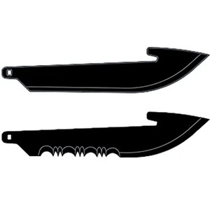 Outdoor Edge 2.5" Carry Drop Point Combo Black, 6 Blades - RRC25K-6C
