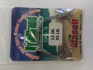 Mason 3N-1245 12" 45# Nylon Leaders - Bright 3/Bag - 3N-1245