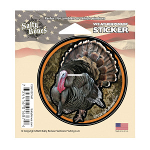 Salty Bones CS9102CAM Turkey - Tumbler Decal - CS9102CAM Salty Bones CS9102CAM Turkey - Tumbler Decal - CS9102CAM