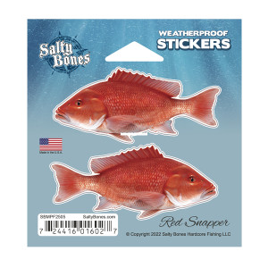 Salty Bones SBMPF2505 Mini Decal - Red Snapper - SBMPF2505 Salty Bones SBMPF2505 Mini Decal - Red Snapper - SBMPF2505