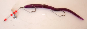 Creme 0136-3-1 Scoundrel Rigged - Worm, 6", Purple, 1 Rig and Spare - 0136-3-1 Creme 0136-3-1 Scoundrel Rigged - Worm, 6", Purple, 1 Rig and Spare - 0136-3-1