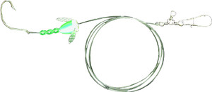 Eagle Claw L912 Lazer Sharp Fluke - Rig w/Spin-N-Glo Lm/Ct 2/0 Nickel - L912