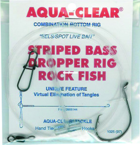 Aqua Clear ST-7C Striper Rig/Live - Bait/Eel Spot 7/0 Circle Hook -5' - ST-7C