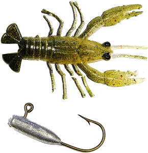 Gitzit 78200 Lil' Craw 1.5" Green - Craw 3 Pack 2 Hooks - 78200 Gitzit 78200 Lil' Craw 1.5" Green - Craw 3 Pack 2 Hooks - 78200