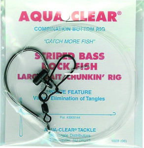 Aqua Clear ST-10CFF Striped Bass - Fish Finder Rig 10/0 Circle Hook - ST-10CFF