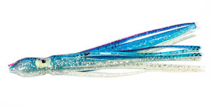 Boone 14105 Squid Skirt 4 1/4" 5 Pk - Blue Silver Pink Stripe, 4 1/4" - 14105