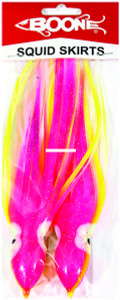 Boone 79190 Squid Skirt 9 1/2" 2 Pk - Pink Pearl Ylw. Stripe, 9 1/2" - 79190