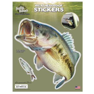 Salty Bones MEGA4000 Mega Decal - 8.5" x 11", Largemouth Bass (Left - MEGA4000 Salty Bones MEGA4000 Mega Decal - 8.5" x 11", Largemouth Bass (Left - MEGA4000