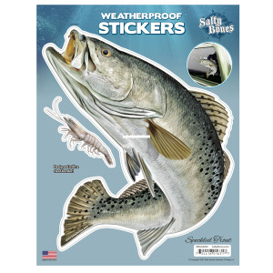 Salty Bones MEGA4004 Mega Decal - 8.5" x 11", Speckled Trout (Left - MEGA4004 Salty Bones MEGA4004 Mega Decal - 8.5" x 11", Speckled Trout (Left - MEGA4004