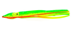 Boone 74182 Squid Skirt 4 1/4" 10 - Pk, Chart. Grn. Org. Stripe, 4 1/4" - 74182