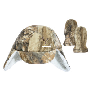 Hot Shot 1E-006BC-SET Youth Fleece - Ear Flap Cap & Mitten Set, One Size - 1E-006BC-SET Hot Shot 1E-006BC-SET Youth Fleece - Ear Flap Cap & Mitten Set, One Size - 1E-006BC-SET