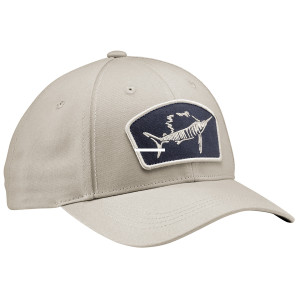 Flying Fisherman H1813 6-Panel Hat - Sailfish Patch, Khaki, Snap Back - H1813