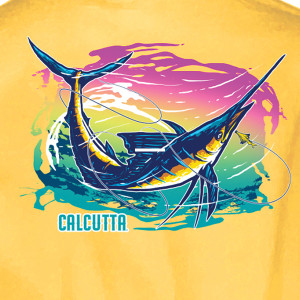 Calcutta WCM-YH-S Watercolor Marlin - T-Shirt No Pocket Yellow Haze Sm - WCM-YH-S