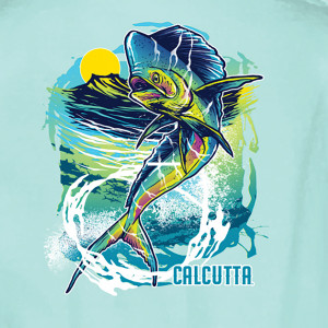 Calcutta WCM-CEL-2XL Watercolor - Mahi T-Shirt No Pocket Celadon 2XL - WCM-CEL-2XL