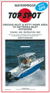 Top Spot N243 Map- Offshore N.C. - Oregon Inlet & Kitty Hawk Area - N243