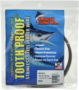 AFW S08C-.25# #8 ToothProof - Stainless Steel Single Strand - S08C-.25#