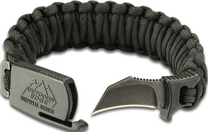 Outdoor Edge PCK-90C Para-Claw - Knife Bracelet, Black, Large (7 and - PCK-90C