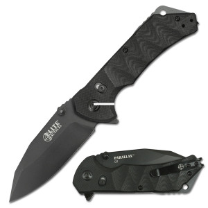 Elite Tactical ET-FDR005BKCS - Parallax Manual Folding Knife w/ - ET-FDR005BKCS