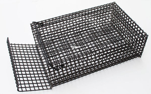 Joy Fish CHUM BOX Black Vinyl - Coated Wire , 12"x8"x 4-1/2", 1/2" - CHUM BOX Joy Fish CHUM BOX Black Vinyl - Coated Wire , 12"x8"x 4-1/2", 1/2" - CHUM BOX