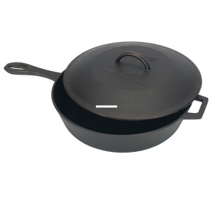 Bayou Classic 7445 5-qt Cast Iron - Skillet W/Self-Basting Lid - 7445