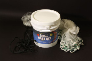 Fitec 10310 GS1000 Ultra Spreader - Cast Net Clear Mono Lead 1" Mesh - 10310 Fitec 10310 GS1000 Ultra Spreader - Cast Net Clear Mono Lead 1" Mesh - 10310