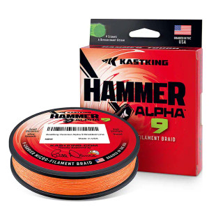 Kast King - Hammer Alpha 9 Braid - Orange 10lb 300yd -