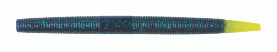 Booyah - Dinger Worm - 5in 8bg Junebug/chart Tail -
