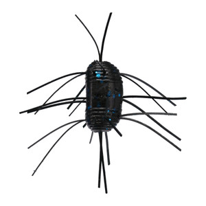 Yamamoto - Fuzzy Nut - 1.5in 6pk Black W/lg Blue Flk -