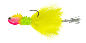 1 Standard 1/16oz 2pk Minno Hair Sickle Jig - PinkCharty 1 Standard 1/16oz 2pk Minno Hair Sickle Jig - PinkCharty