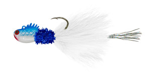 1 Standard 1/8oz 2pk Minno Hair Sickle Jig - BlueSilver 1 Standard 1/8oz 2pk Minno Hair Sickle Jig - BlueSilver