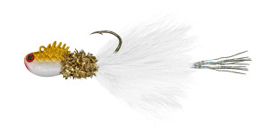 1Standard - 1 Standard 1/8oz 2pk Minno Hair Sickle Jig - Goldy White