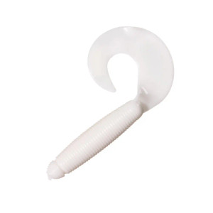 Arkie 5" Curl Tail Grubs 10pk - #1 - White