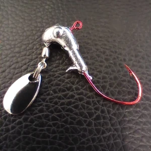 Horse Head 1/8oz #1 red sickle 5/pkg plain