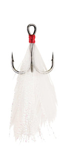 Berkley Fusion19 Feathered sz6 Treble Hook 4ct - White